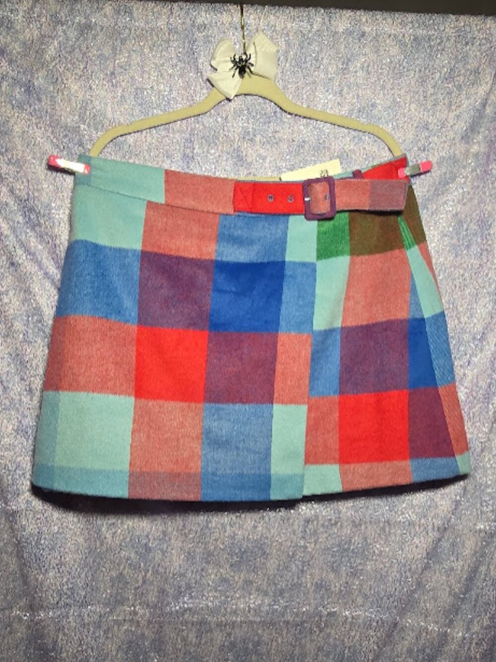 Free Assembly Colorful Plaid Wool-Blend Mini Skirt (Size 14) – NWT